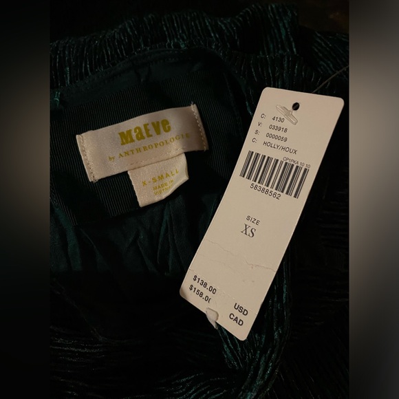 Anthropologie Adrienne Twist-Back Velvet DRESS - Picture 6 of 7